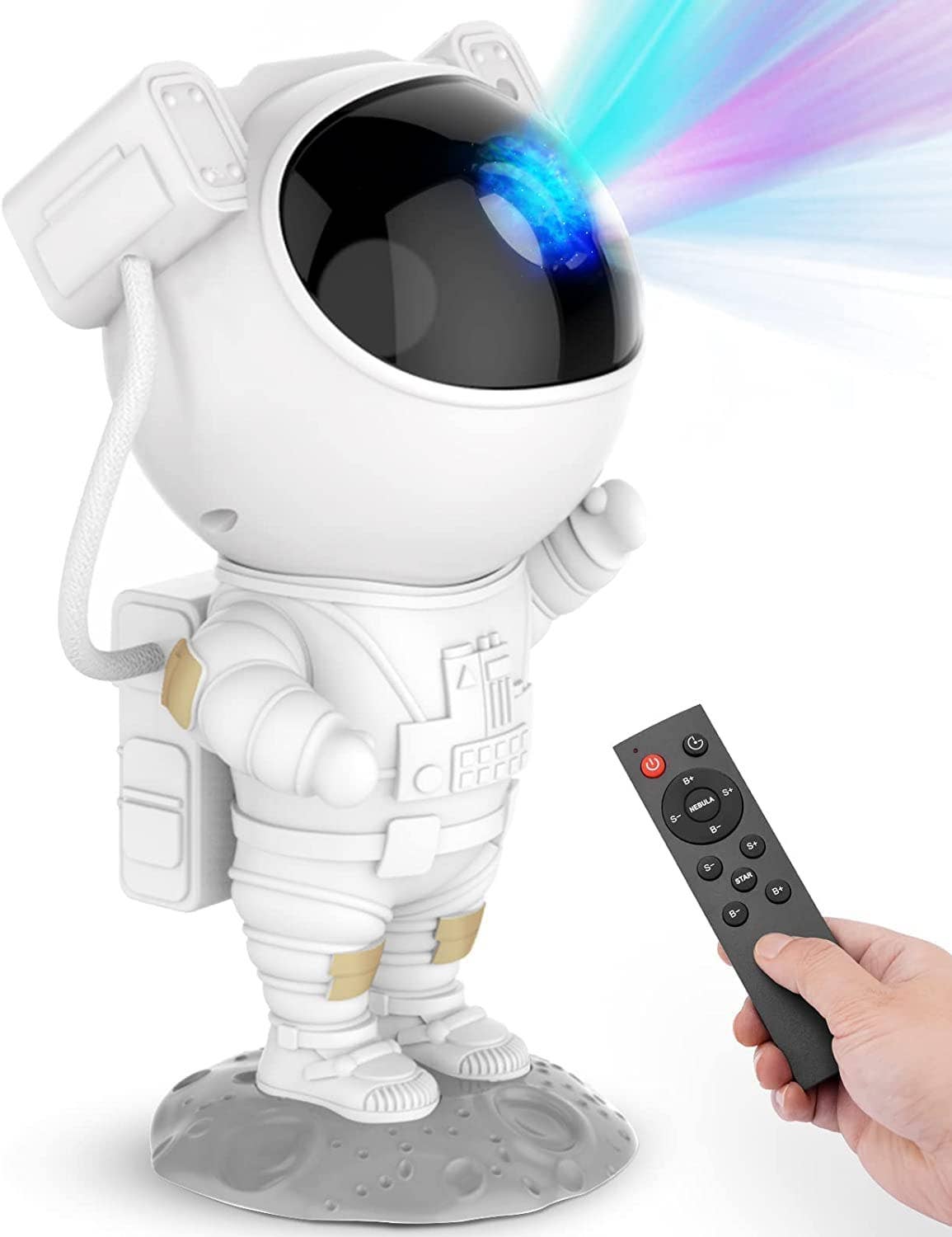 Astronaut Galaxy Projector Night Light – LED Starry Sky Nebula Lamp with Remote Control