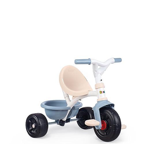 Smoby - Be Fun Blue Tricycle - Children's Bike from 15 Months - Adjustable and Removable Parental Stick