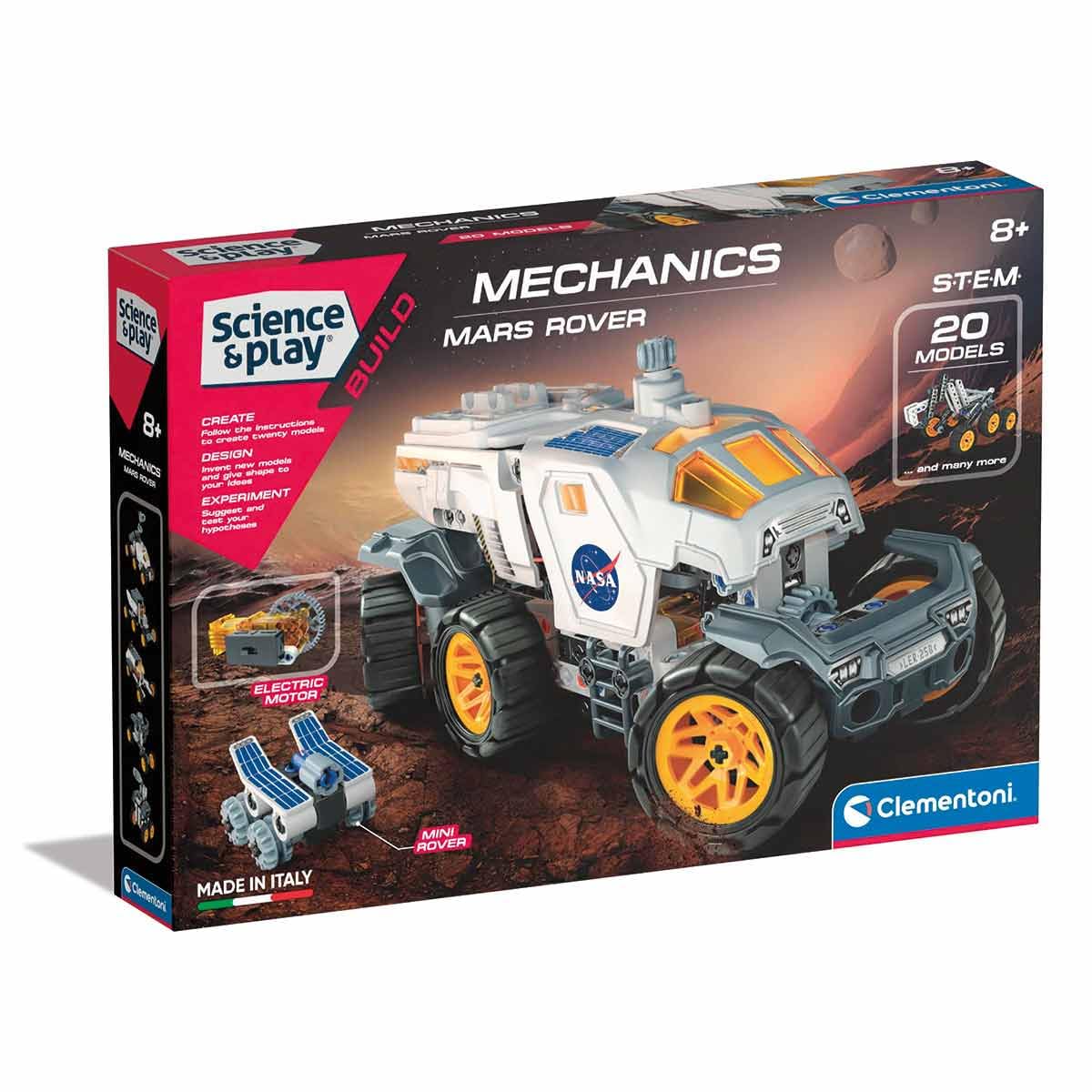 NASA Mars Rover Kit | Over 230 Interchangeable Parts | Construct 20 Creative Models | Dimensions: 17.8" x 12.2" x 2.8"