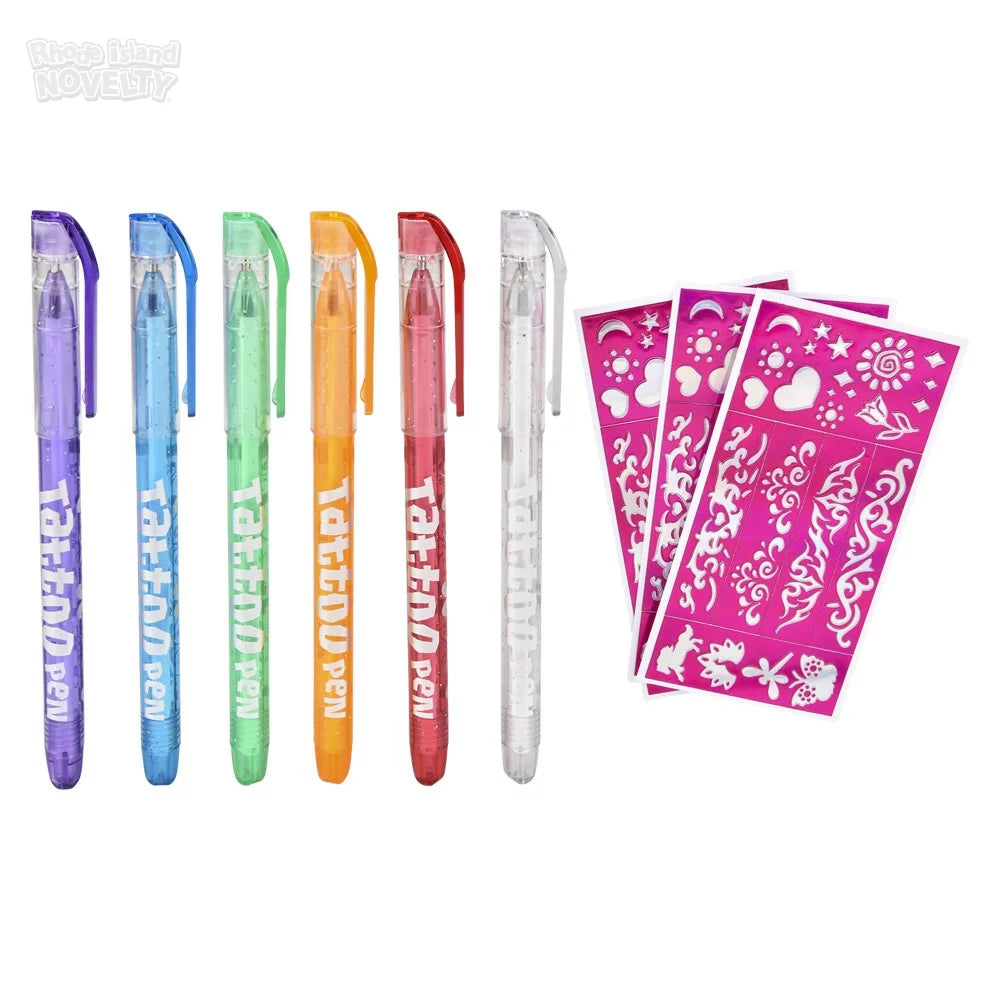 Rhode Island Novelty Tattoo Gel Pen, Green, Purple, Blue, red, Orange, White