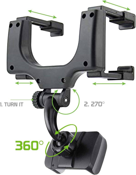 Car Rear View Mirror Phone Mount