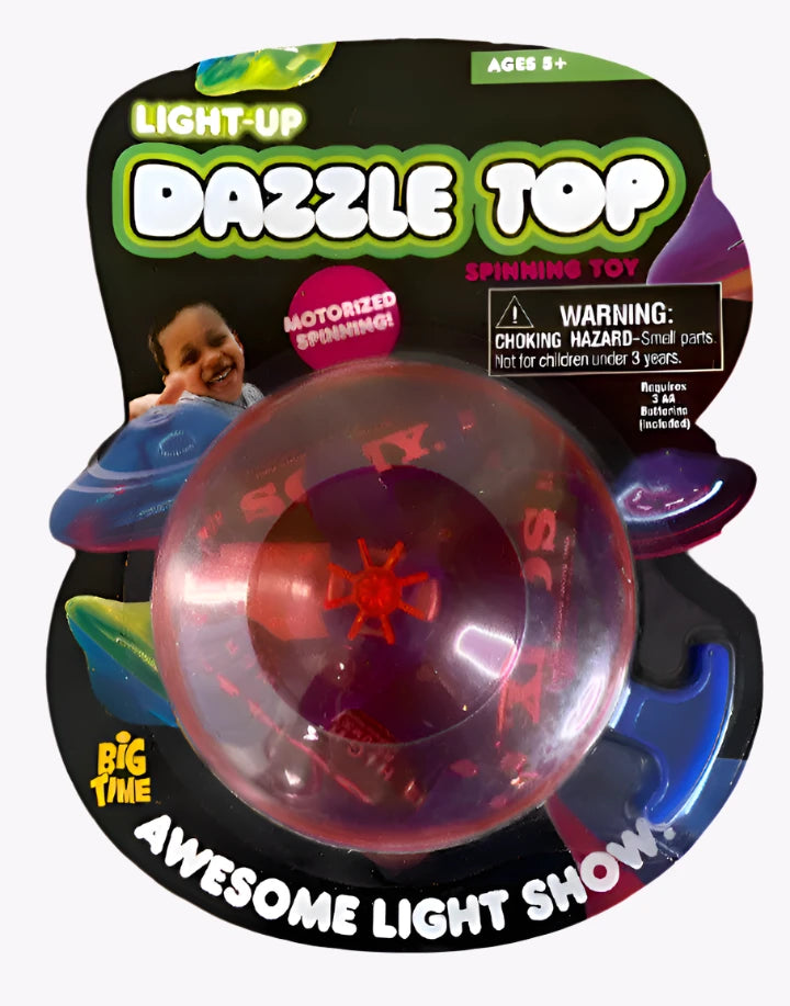 Dazzle Top Batteries Included, LED Light Show! Motorized Spinning, Easy Turn on and Off! Fun for All Ages!