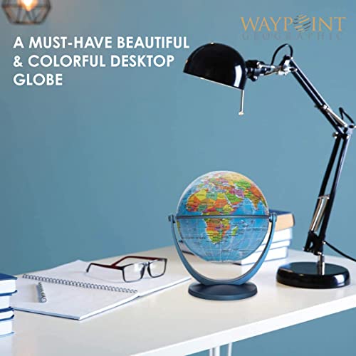 Waypoint Geographic GyroGlobe World Globe, 4", Blue Oceans