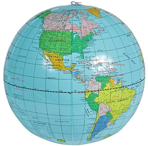Rhode Island Novelty 16 Inch World Globe Inflates Pack of 24