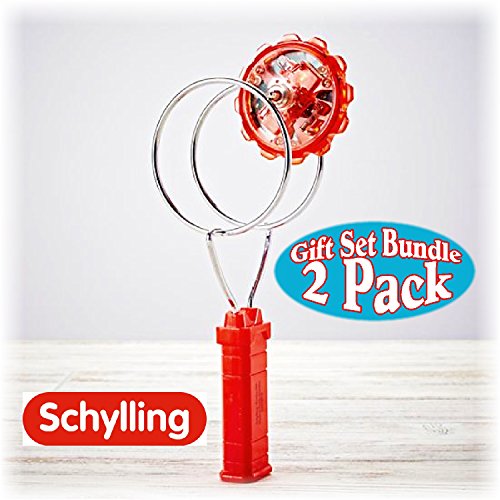 Classic Light Up Magnetic YoYo Gyro Wheel Red & Blue Gift Set Bundle - 2 Pack