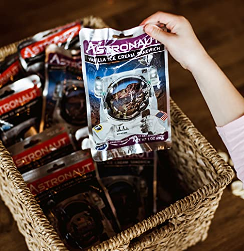 Astronaut Foods Freeze-Dried Ice Cream Sandwich, NASA Space Dessert, Variety Pack with Vanilla and Neapolitan, 6 Count