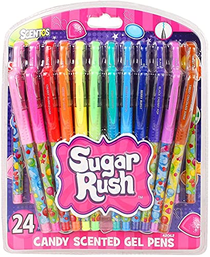 Scentos Scented Gel Pens in Sugar Rush Candy Scents - Cool Writing & Journaling Gift Idea