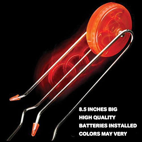 Retro Light Up Kids Toys - Includes 8 Inch Gyro Wheel and 8.5 Inch Rail Twister - Fun Gift for Boys and Girls - Great Sensory Toy with Spinning and Flashing Light Effects