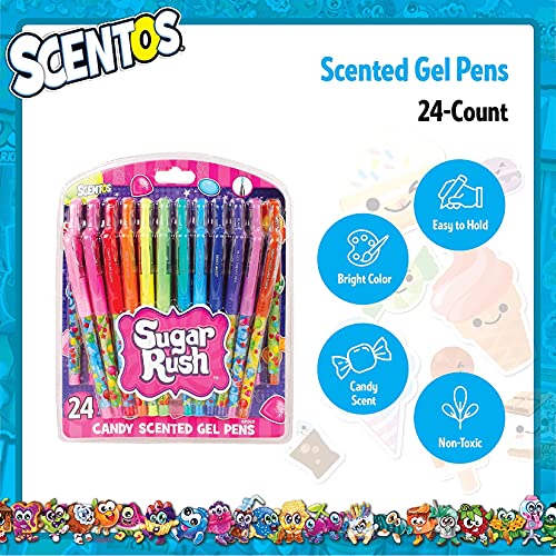 Scentos Scented Gel Pens in Sugar Rush Candy Scents - Cool Writing & Journaling Gift Idea