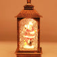 Vintage Christmas Musical LED Glitter Lantern – Santa Claus Snow Globe, 9.25"