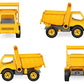 Dump Truck Toy for boys with Easy Grab Handle and Flip Open Cab, Made of Sprigwood Like Wood Plastic Resin Mix, Eco-sustainable Material