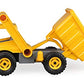Dump Truck Toy for boys with Easy Grab Handle and Flip Open Cab, Made of Sprigwood Like Wood Plastic Resin Mix, Eco-sustainable Material