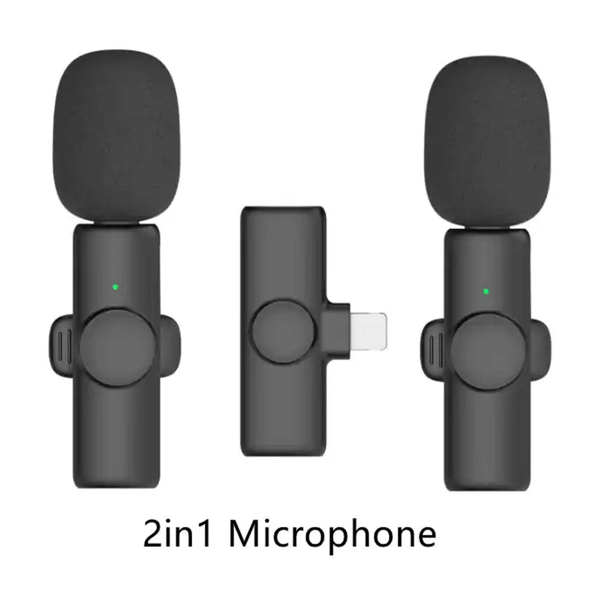 Wireless Lavalier Microphone Kit with Receiver, Clip-On Wireless Mic for iPhone, Android & Camera, Noise Reduction, Rechargeable for Vlogging, Podcasting, Interviews & Live Streaming