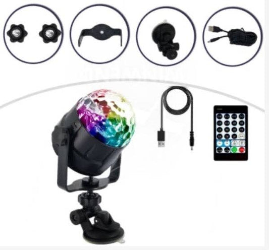 CAR VIBEZ USB SUCTION DISCO BALL LIGHT SHOW- 4 PER DISPLAY