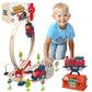 Train Toys for Toddlers 3-5 - Railway Station with Loop, Bridge & Signs - Montessori Educational Fun Trains Toy for Boys Girls Birthday Gift Train Set for Toddlers 2-4