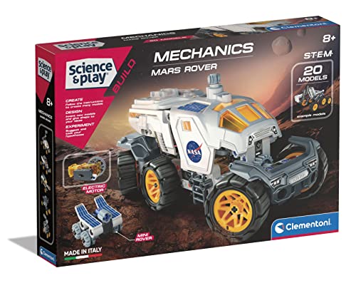 Clementoni - 61550 - Science & Play - NASA Rover - Building Set, Scientific Toys, Science Kit for Kids 8 Years, STEM Toys, English Version