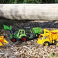 Dump Truck Toy for boys with Easy Grab Handle and Flip Open Cab, Made of Sprigwood Like Wood Plastic Resin Mix, Eco-sustainable Material