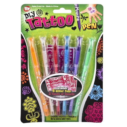 Rhode Island Novelty Tattoo Gel Pen, Green, Purple, Blue, red, Orange, White