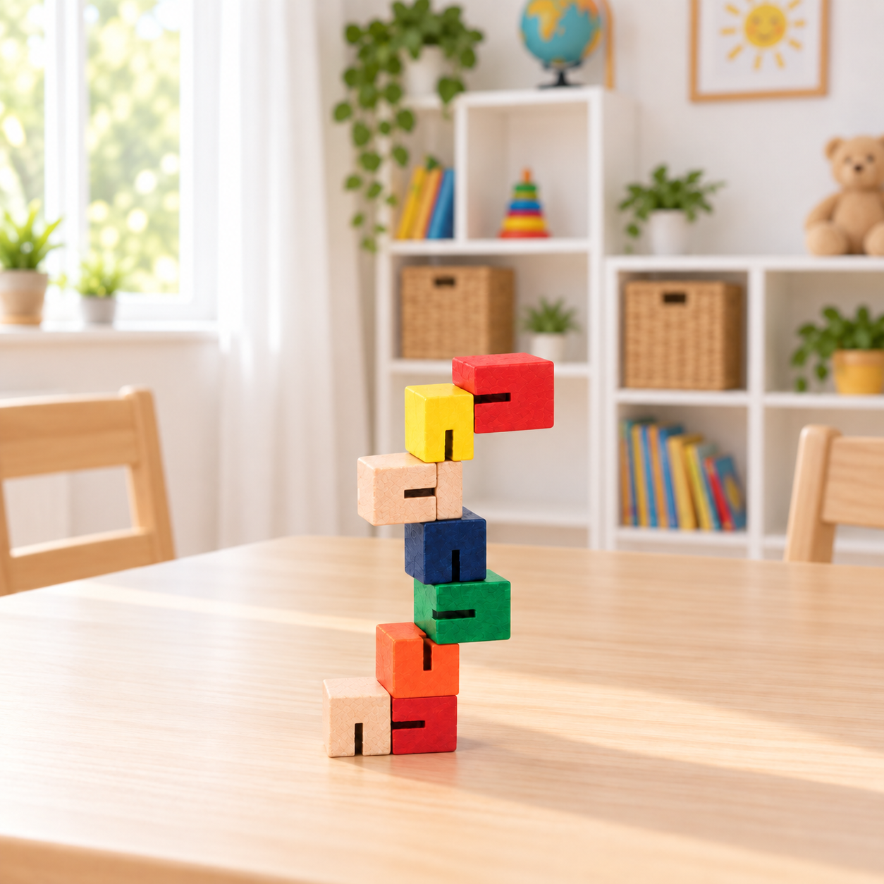 Wooden Fiddle Fidget Puzzle – Twist-and-Turn Sensory Brain Teaser Toy 1 Per Order
