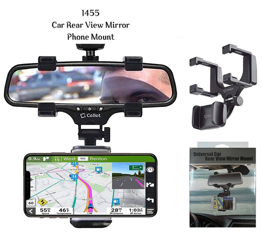 Car Rear View Mirror Phone Mount