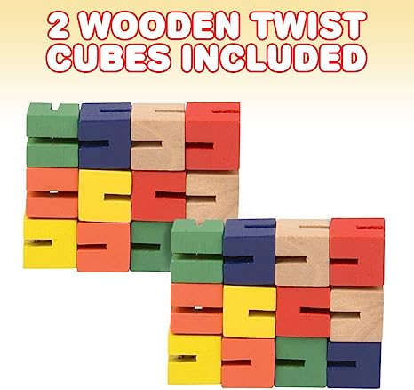 FlexiBlox Wooden Puzzle Fidget - 2 Pack