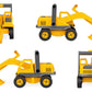 Lena Eco Active Backhoe - Durable UV-Protected Plastic & Noise-Canceling Tires, Enhances Fine Motor Skills, European Quality