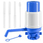 Manual Water Dispenser for 5 Gallon Bottle - Hand Press 5 Gallon Water Dispenser, Secure Fit on Crown Top Jugs - Adjustable Tube Length, Protective Spout Cap, Cleaning Brush, BPA-Free Food Grade