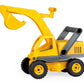 Lena Eco Active Backhoe - Durable UV-Protected Plastic & Noise-Canceling Tires, Enhances Fine Motor Skills, European Quality