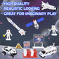 15 Piece-Diecast-Space Play Set, Space Toys for Kids with Rocket, Shuttle, Astronaut Figurines, Rovers, and More, Astronaut Toys for Boys and Girls, Space Gifts for Kids