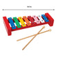 Schylling Wooden Xylophone - Colorful Kids Instrument - Includes Wooden Mallets and Embossed Metal Keys - Ages 3 and Up