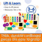 The Learning Journey: Lift & Learn Puzzle Colors & Shapes – Preschool Toys & Activities for Children Ages 3 and Up – Award Winning Educational Toy