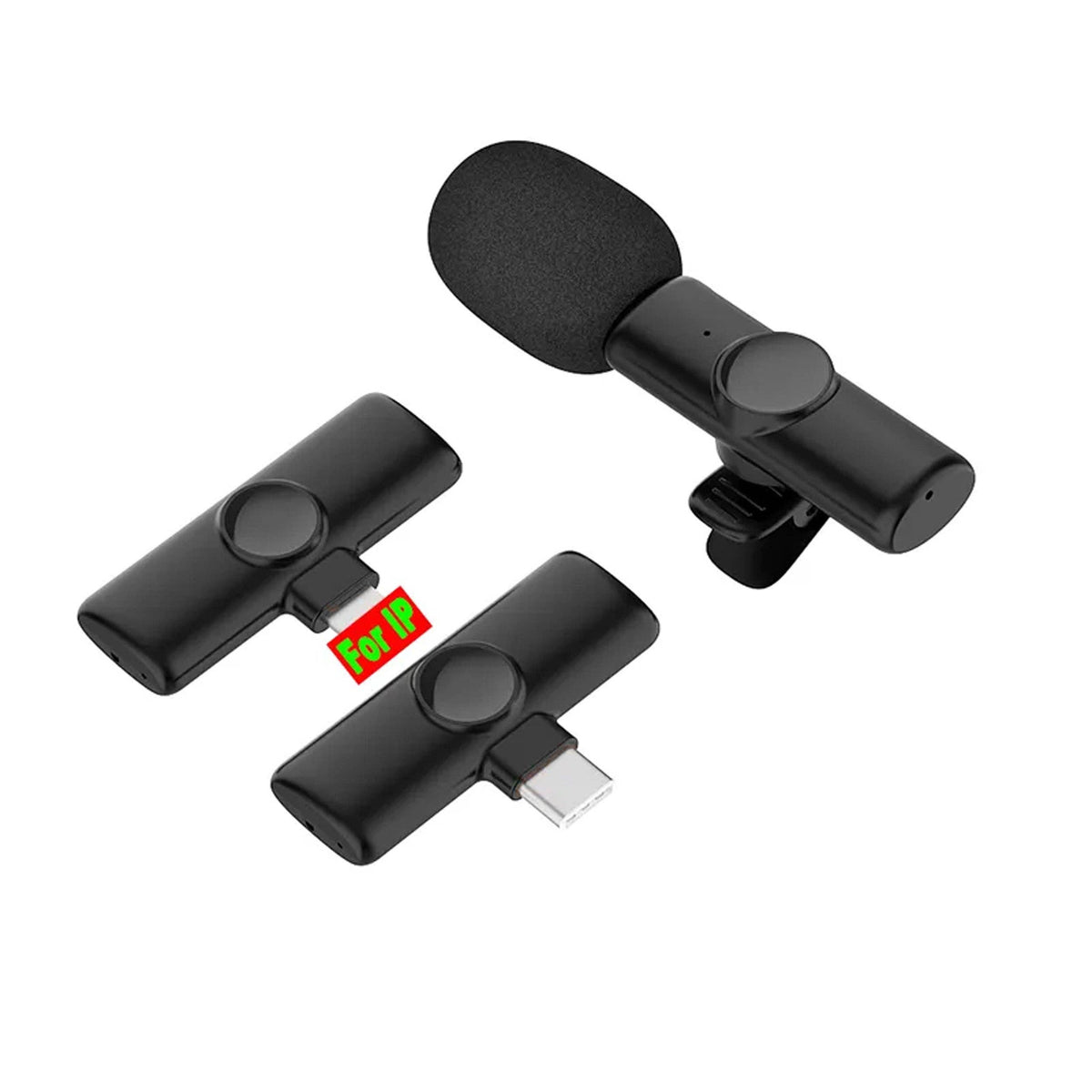 Wireless Lavalier Microphone Kit with Receiver, Clip-On Wireless Mic for iPhone, Android & Camera, Noise Reduction, Rechargeable for Vlogging, Podcasting, Interviews & Live Streaming