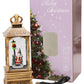 Vintage Christmas Musical LED Glitter Lantern – Santa Claus Snow Globe, 9.25"