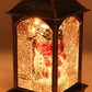 Vintage Christmas Musical LED Glitter Lantern – Santa Claus Snow Globe, 9.25"