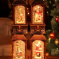 Vintage Christmas Musical LED Glitter Lantern – Santa Claus Snow Globe, 9.25"