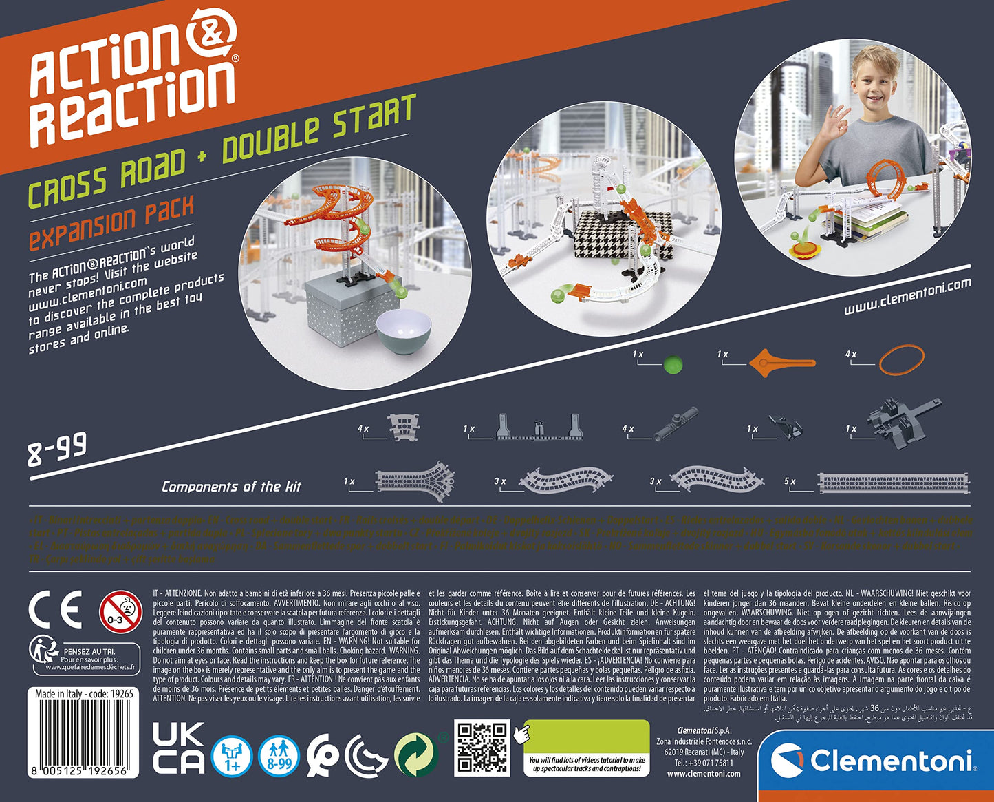 Clementoni Action and Reaction: Cross Road and Glow Effect Construction Set