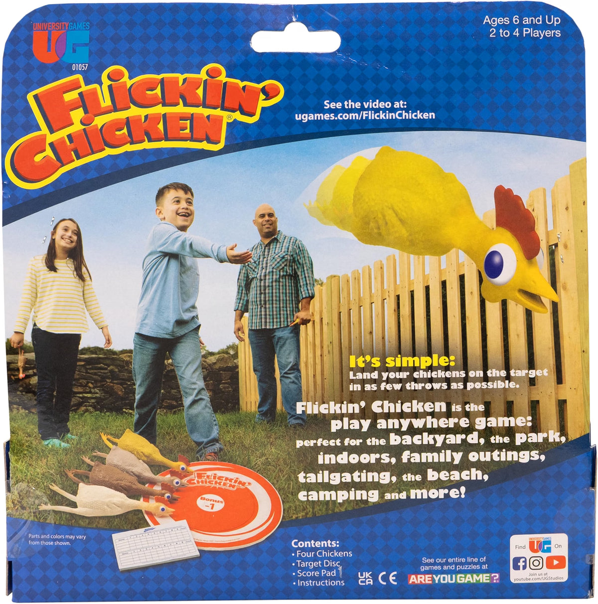 Flickin' Chicken Outdoor Yard & Lawn Game – Family Toss Game, Ages 6+