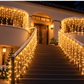 SOLIGHTU 50ft 500LED Icicle Christmas Lights – Plug-in, Indoor/Outdoor Decoration