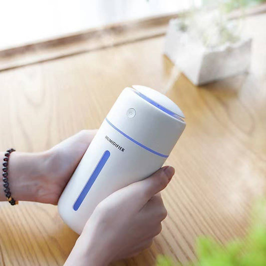 Portable LED Cool Mist Humidifier with 7 Color Ambiance Light – USB Mini Humidifier for Home, Office & Travel