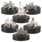 3.5" Magnetic Sculpture Desk Toy – Set of 6 Assorted Designs, Magnetic Building Art, Creative Desktop Fidget Toys