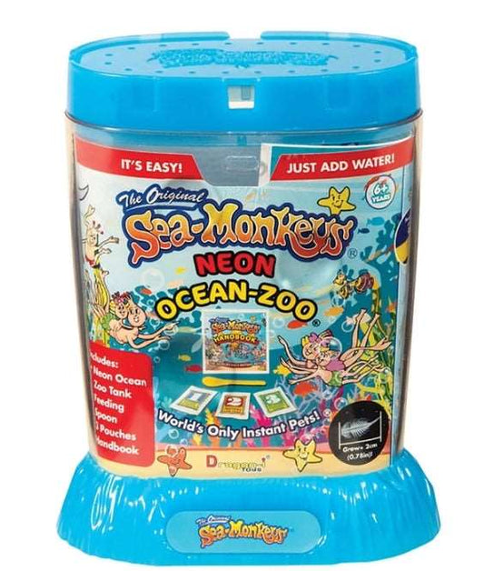 The Origianl Sea-Monkeys Neon Ocean Zoo Toy & Game Kit - World's Only Instant Pets! (Colors Vary)