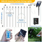 Solar Curtain Lights 600 LED Waterfall String Lights 8 Modes Remote Type C Charging Hanging Twinkle Fairy Lights for Christmas Gazebo Party Wedding