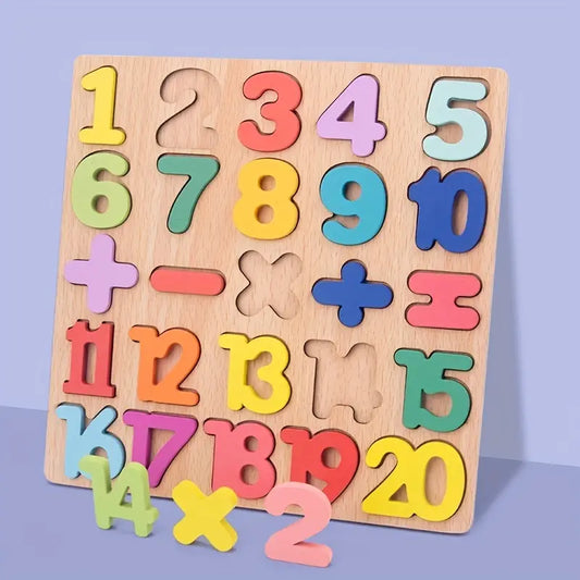 Children Wooden Puzzle Montessori Toys For Baby 1 To 2 3 Years Old Kids Alphabet Matching Early Educational Games