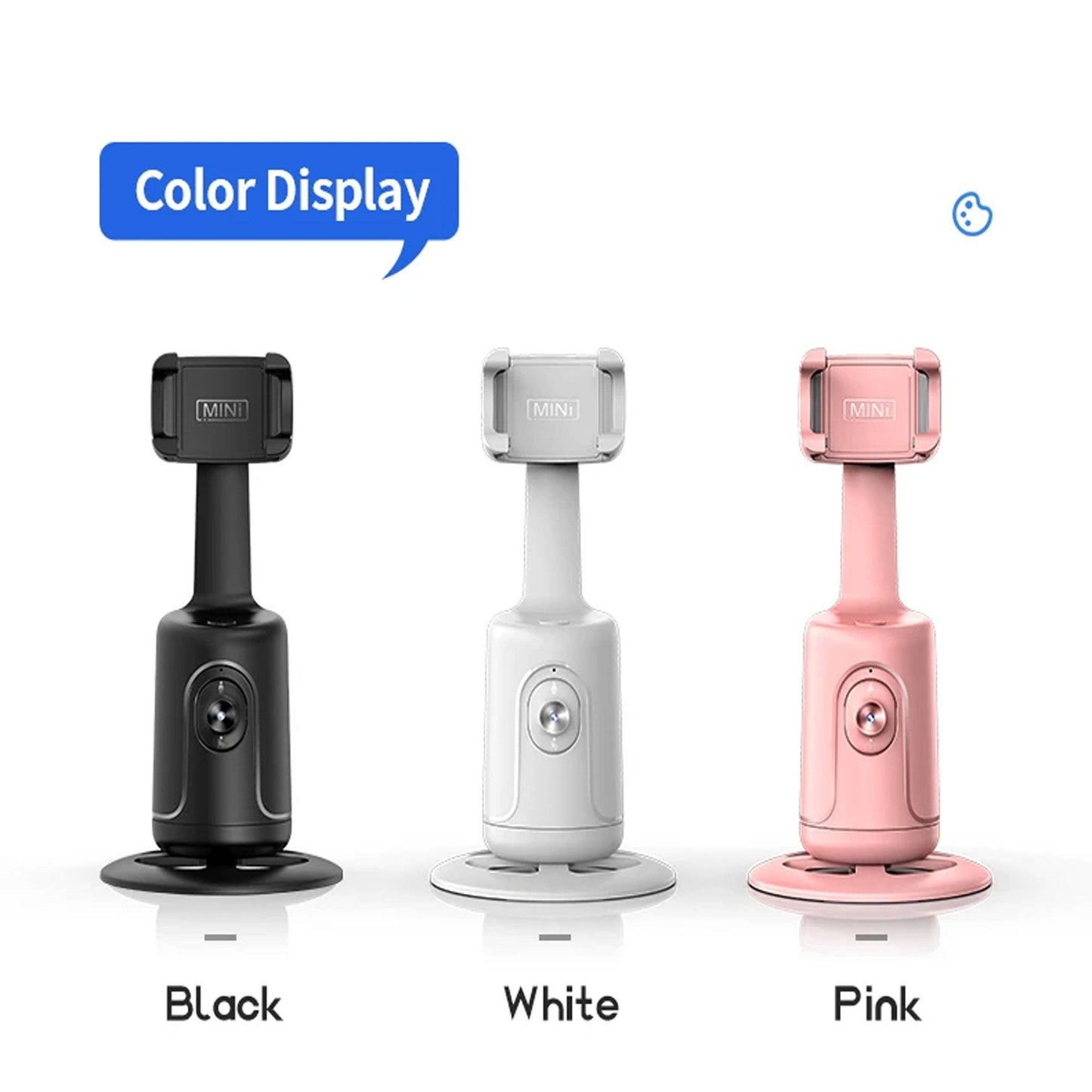 Auto-Tracking Phone Holder 360° AI Face Tracking Stand for Vlogging, Live Streaming & Video Calls