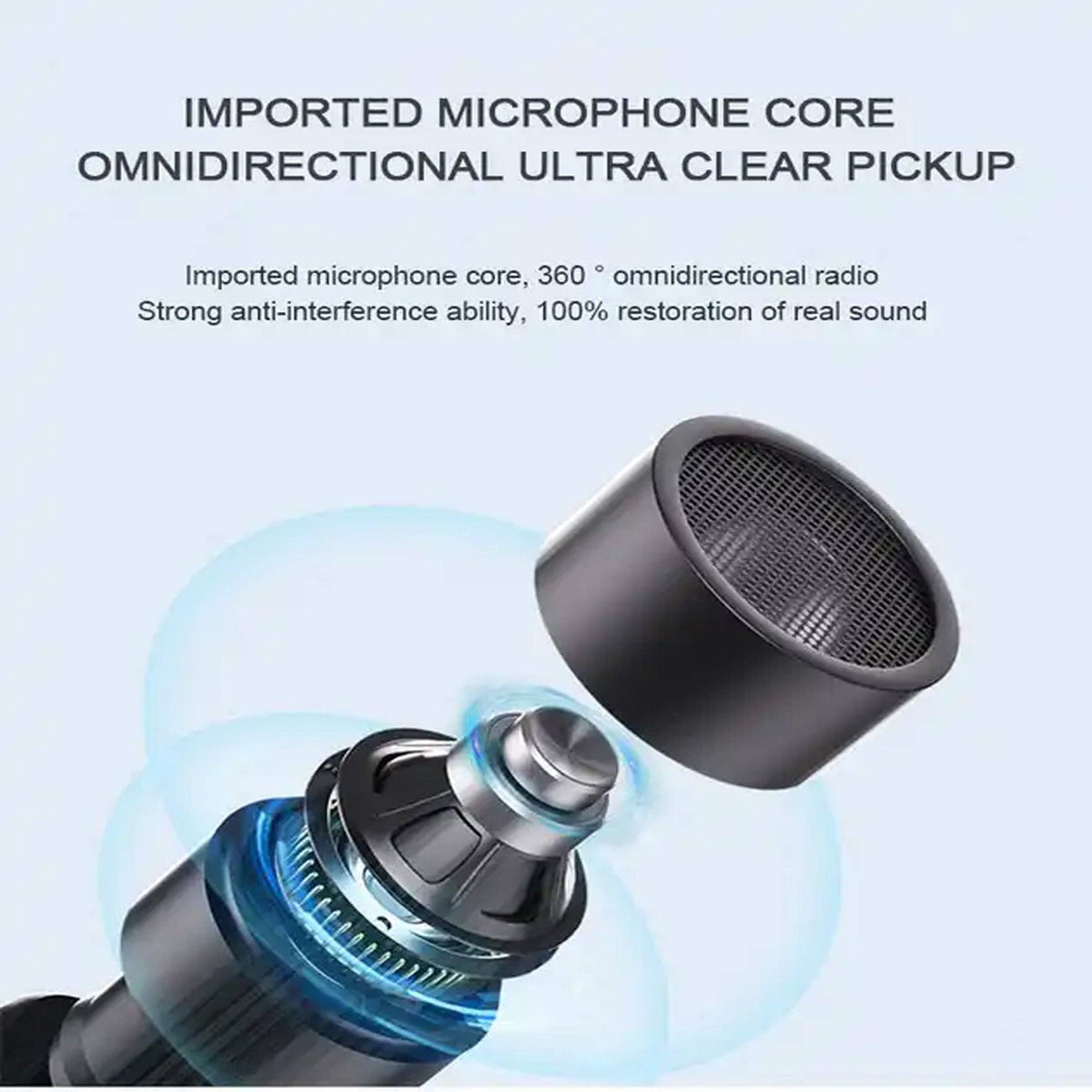 Wireless Lavalier Microphone Kit with Receiver, Clip-On Wireless Mic for iPhone, Android & Camera, Noise Reduction, Rechargeable for Vlogging, Podcasting, Interviews & Live Streaming