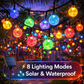 Solar Fairy Lights Outdoor, 36ft Weatherproof Crystal Ball LED String Lights with 8 Lighting Modes for Garden, Patio, Trees, Christmas, Weddings & Parties