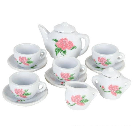 13-Piece Mini Porcelain Tea Set – Ages 8+