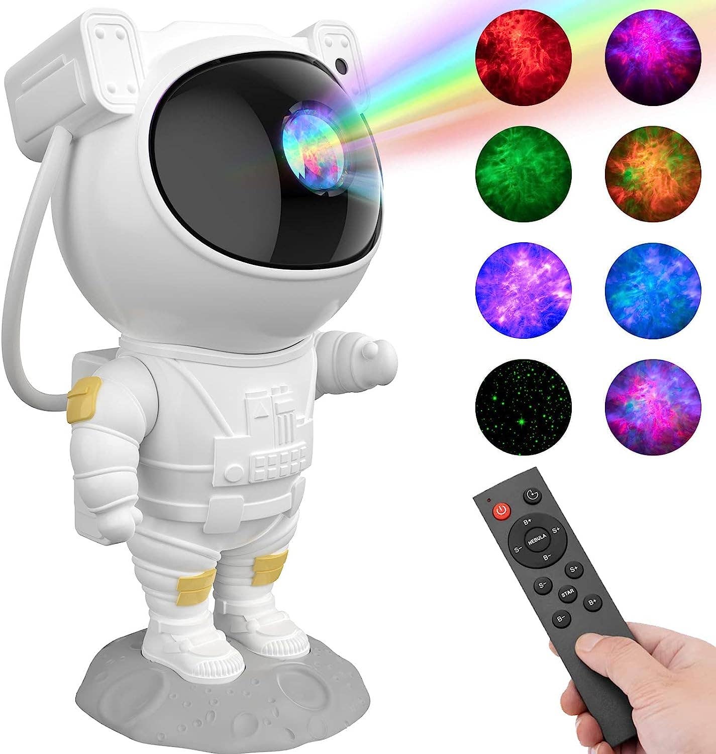 Astronaut Galaxy Projector Night Light – LED Starry Sky Nebula Lamp with Remote Control