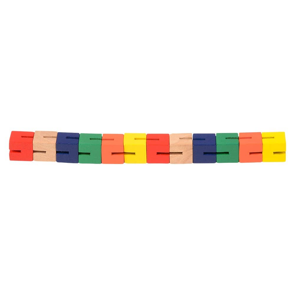 Wood Toys 6-Inch Wooden Twist Cube Puzzle for Kids – Colorful Fidget and Activity Toy Set of 3
