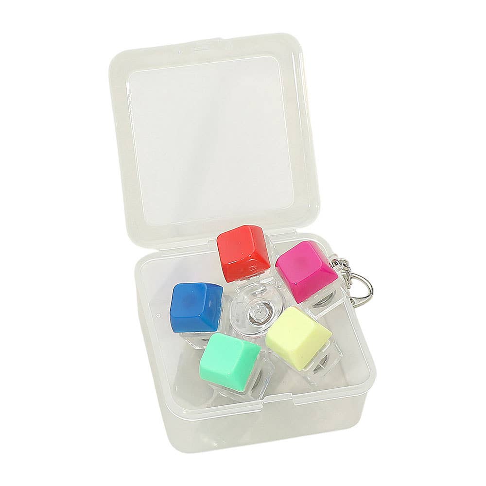 light Up Stress Relief Spinner Keyboard Keychain Bag Charms